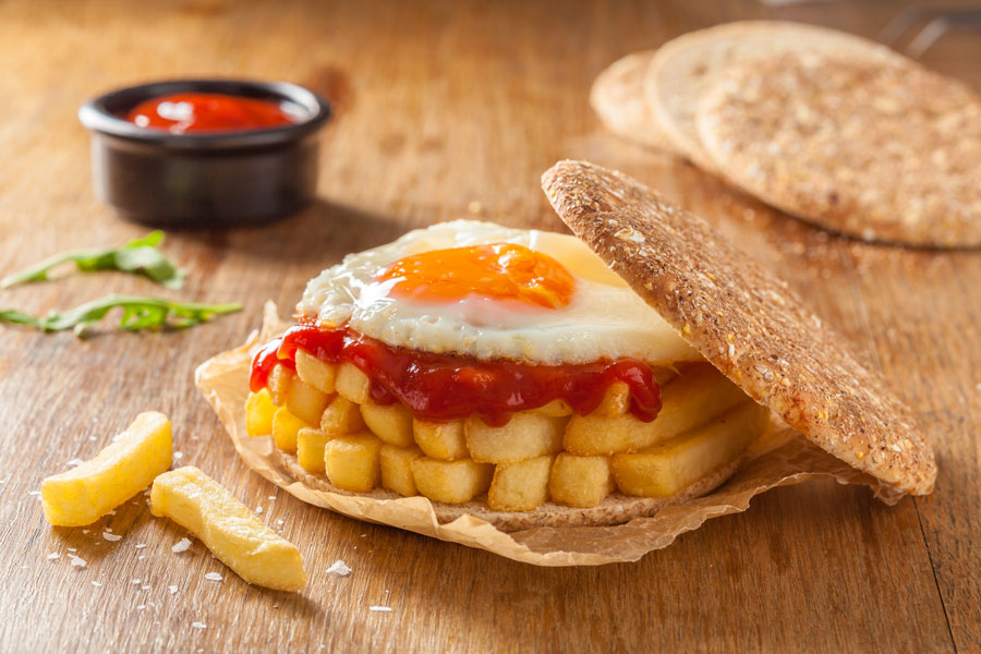 Egg Chip Butty